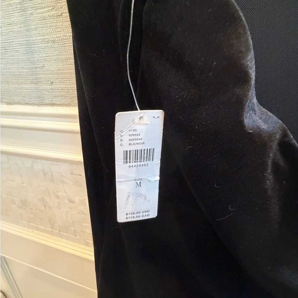 NWT new medium Anthropologie tilda strapless velvet slip dress black long
